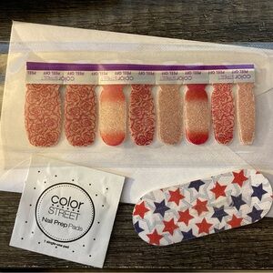 Color Street Red and Pink Nail Strips Set